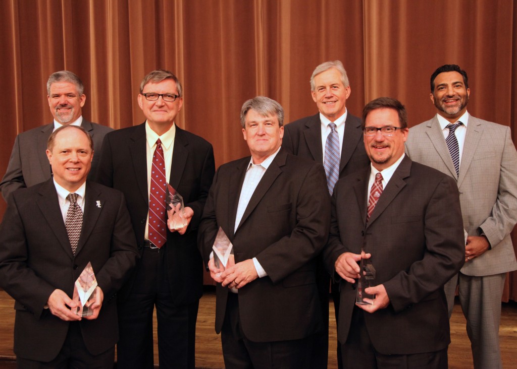 The Bagley College added 10 alumni to its Distinguished Fellows ranks. Front row from L-R: Charles Cascio, Stephen Cayson, and Brian Sabourin; Back row from L-R: Daniel Fordice, Damir Novosel, Charles Cumbaa, and J. Singh Sandhu. Not pictured: Tommy Joseph, Charles Stephenson, and Grace Comfort Strucko.