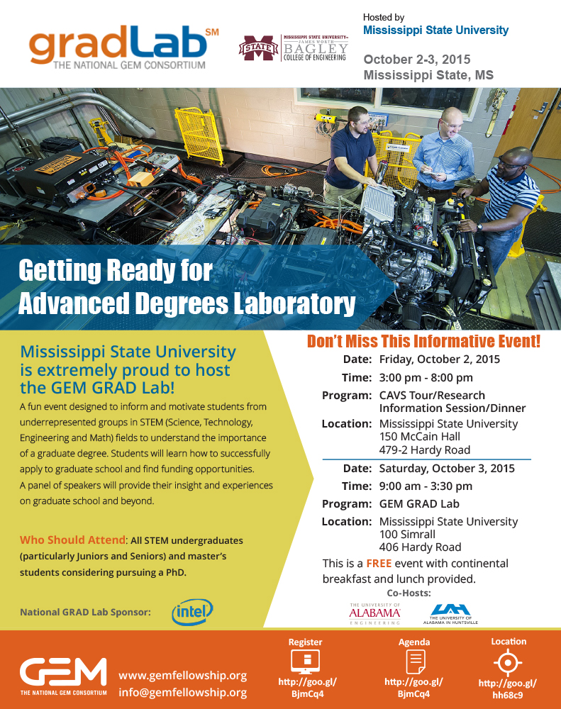 MS State GRAD Lab 2015 Flyer Graphic