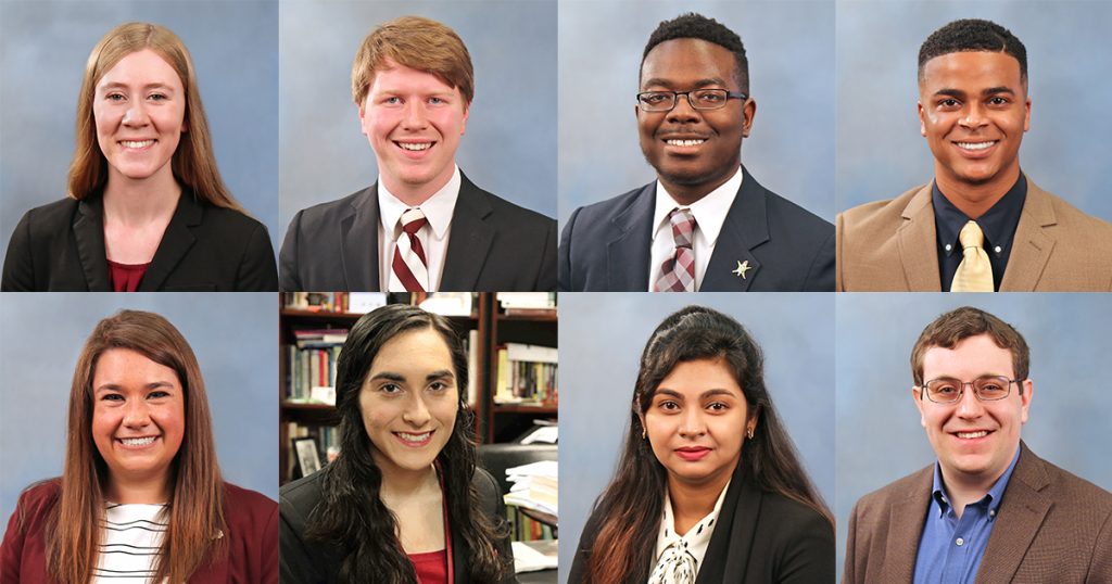 Headshots of 2020 Student Hall of Fame inductees