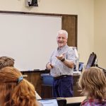 John Ball in his classroom.