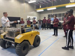 2023 Summer Bridge students touring facility.