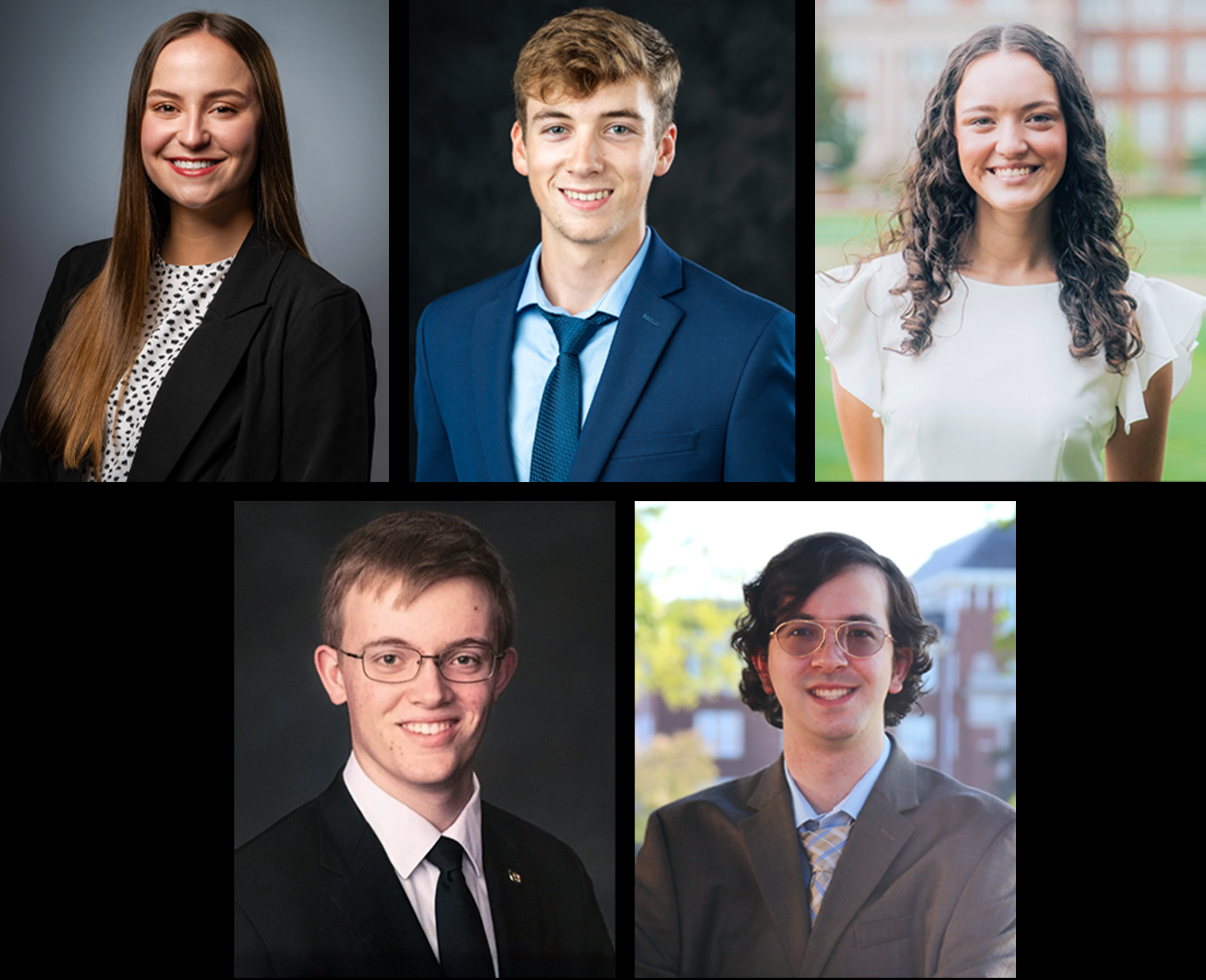 2024-2025 ISE Hall of Fame inductees: Top row (L-R) Brylee Prince, Joshua Eakes and Grace Braddock. Bottom row (L-R) Cameron Fowler and Owen Smith