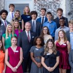 Group photo of presidential scholars with Mark Keenum.