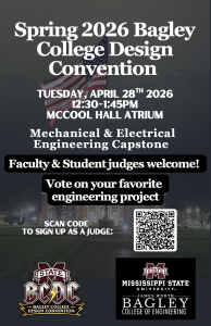 Poster for the Bagley College Design Convention. All information is in the text.