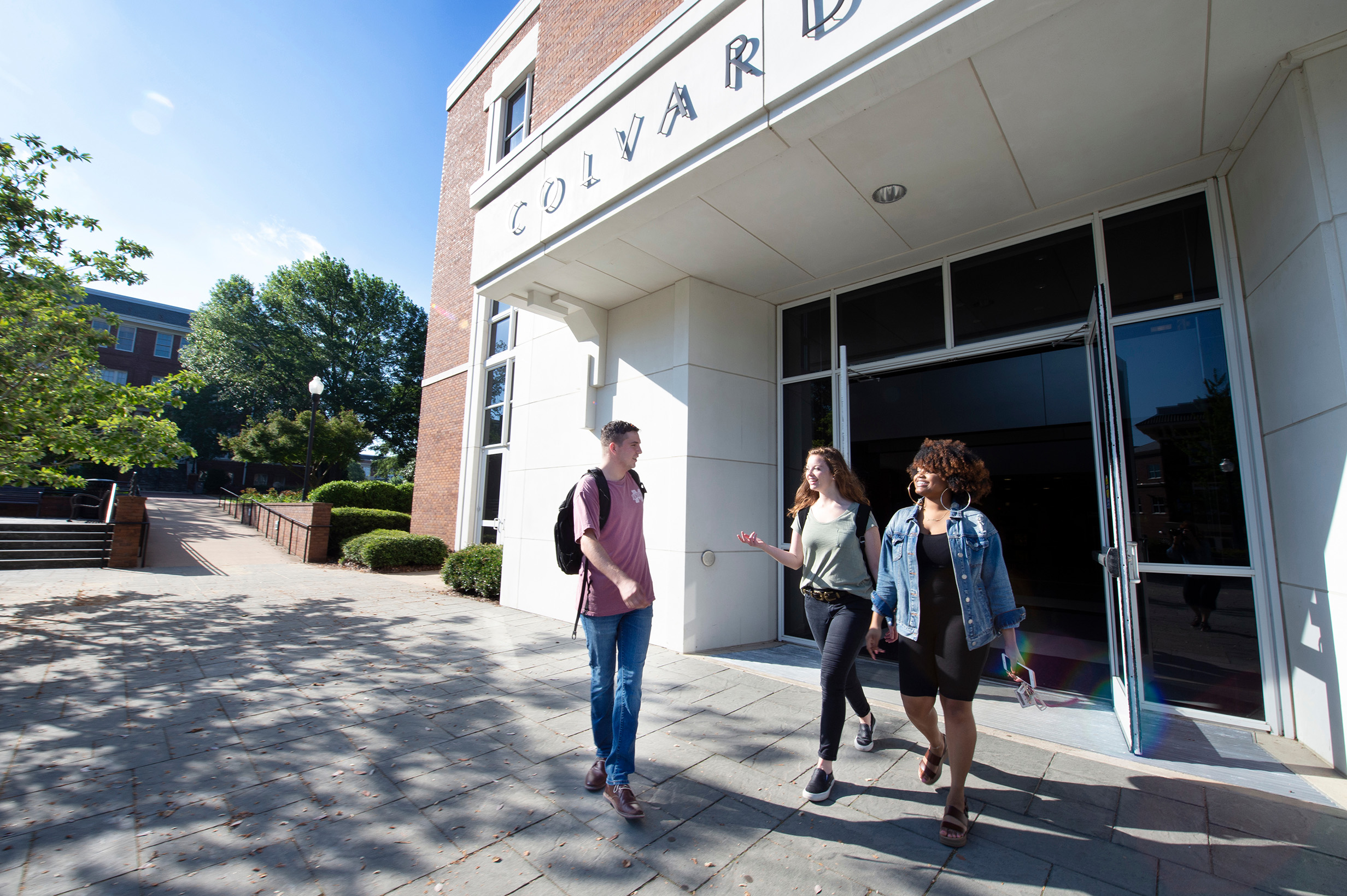 Students walking near Colvard Union 